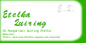 etelka quiring business card
